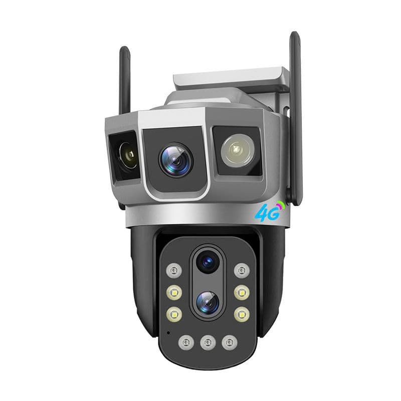 V380 outdoor 10x zoom three-screen 4G camera dual-light night vision remote WiFi smart home monitor 6