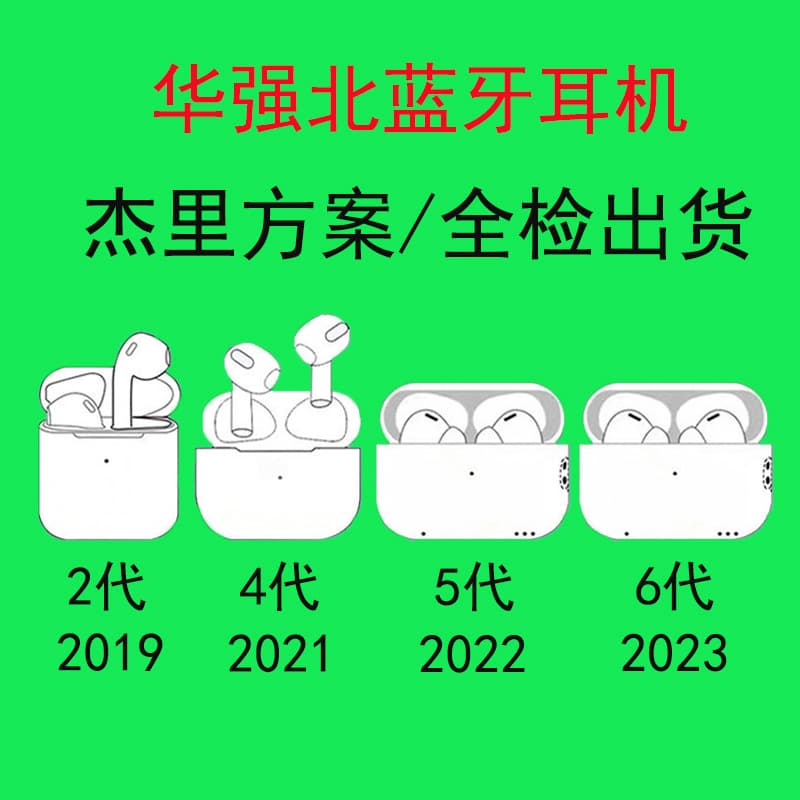 Huaqiangbei Jerry applies Apple wireless Bluetooth headset TWS 2nd, 4th and 5th generation full-featured noise reduction 6th generation Typec 2
