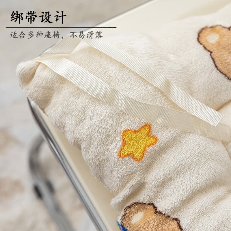 Non-slip seat cushion chair cushion butt pad student thickened bench classroom stool plush sedentary office seat cushion chair 4
