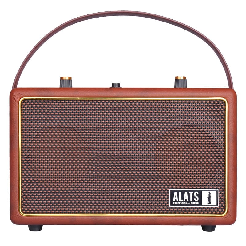 ALATS Portable Small Audio Retro Wooden Wireless Bluetooth Speaker Charging Card U Disk Charging Amplifier All-in-One 6