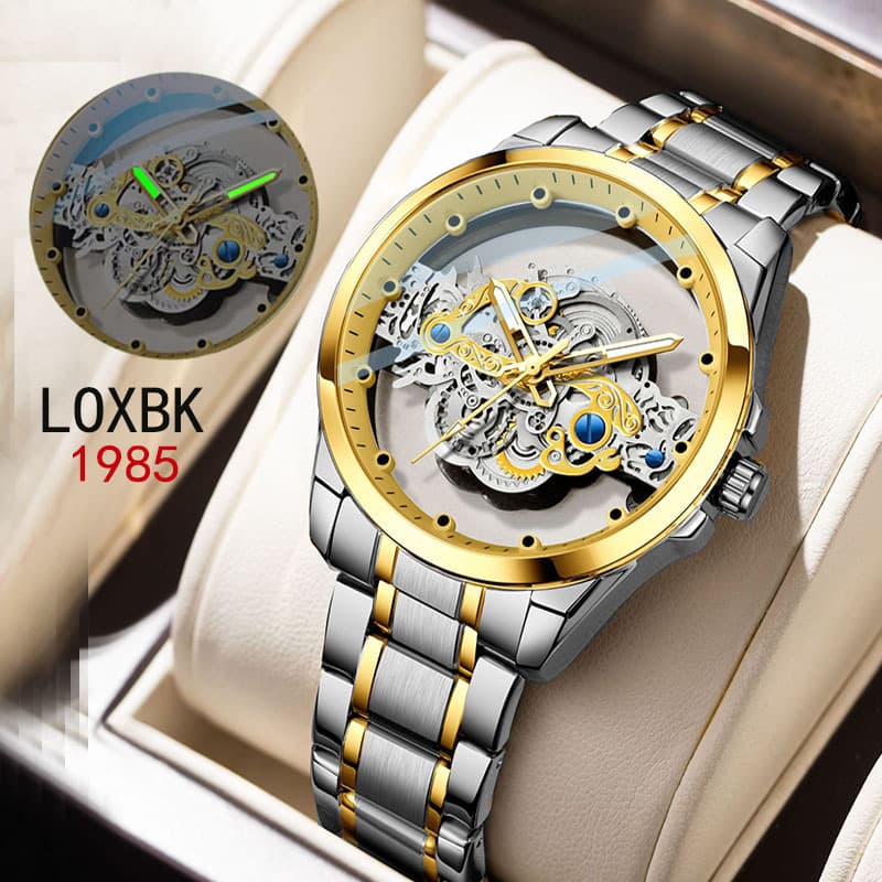 New fashionable men's waterproof watch luminous hollow Korean version waterproof sports quartz watch men's watch 3