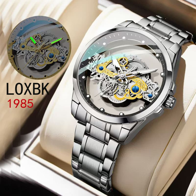 New fashionable men's waterproof watch luminous hollow Korean version waterproof sports quartz watch men's watch 4