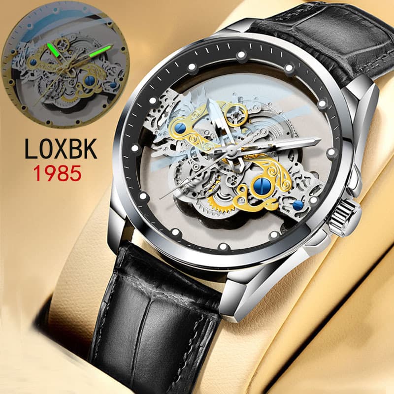 New fashionable men's waterproof watch luminous hollow Korean version waterproof sports quartz watch men's watch 9