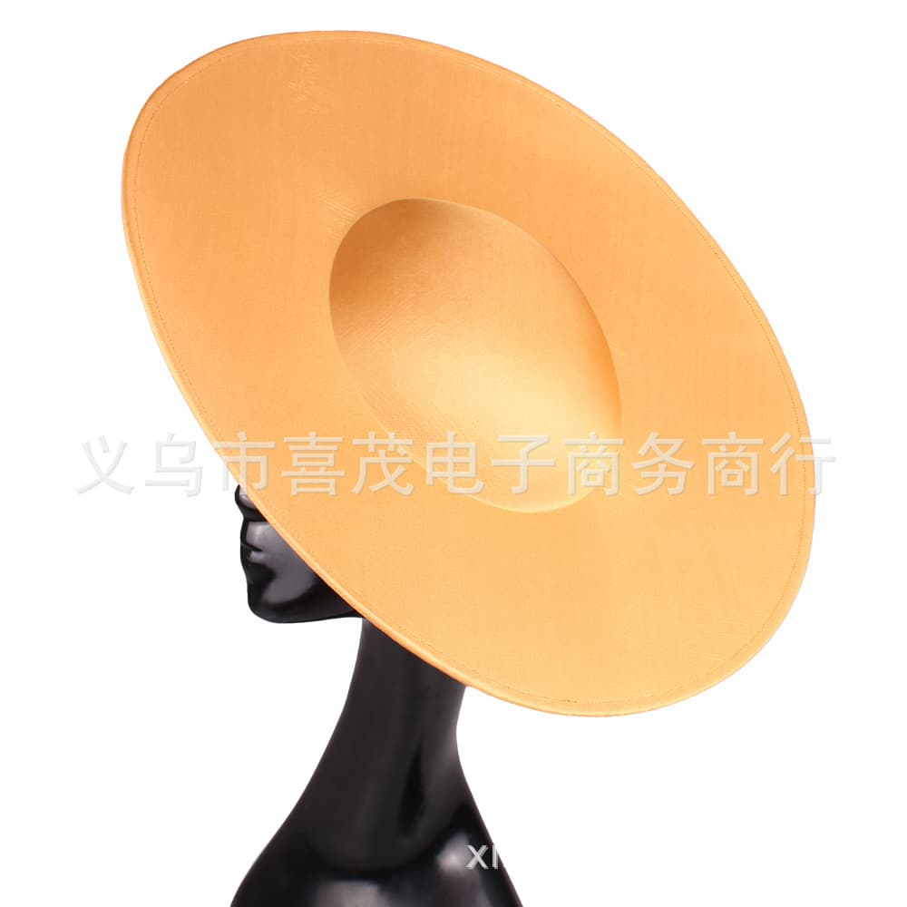 New satin hat high-end banquet bridal headwear diameter 41 cm hat base DIY handmade accessories 7