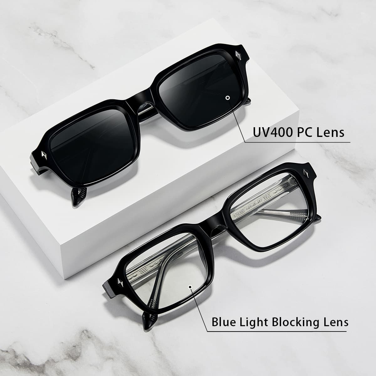 Propionate insert men's sunglasses high-end anti-UV European and American style high-end fashion small frame sunglasses 2026 3