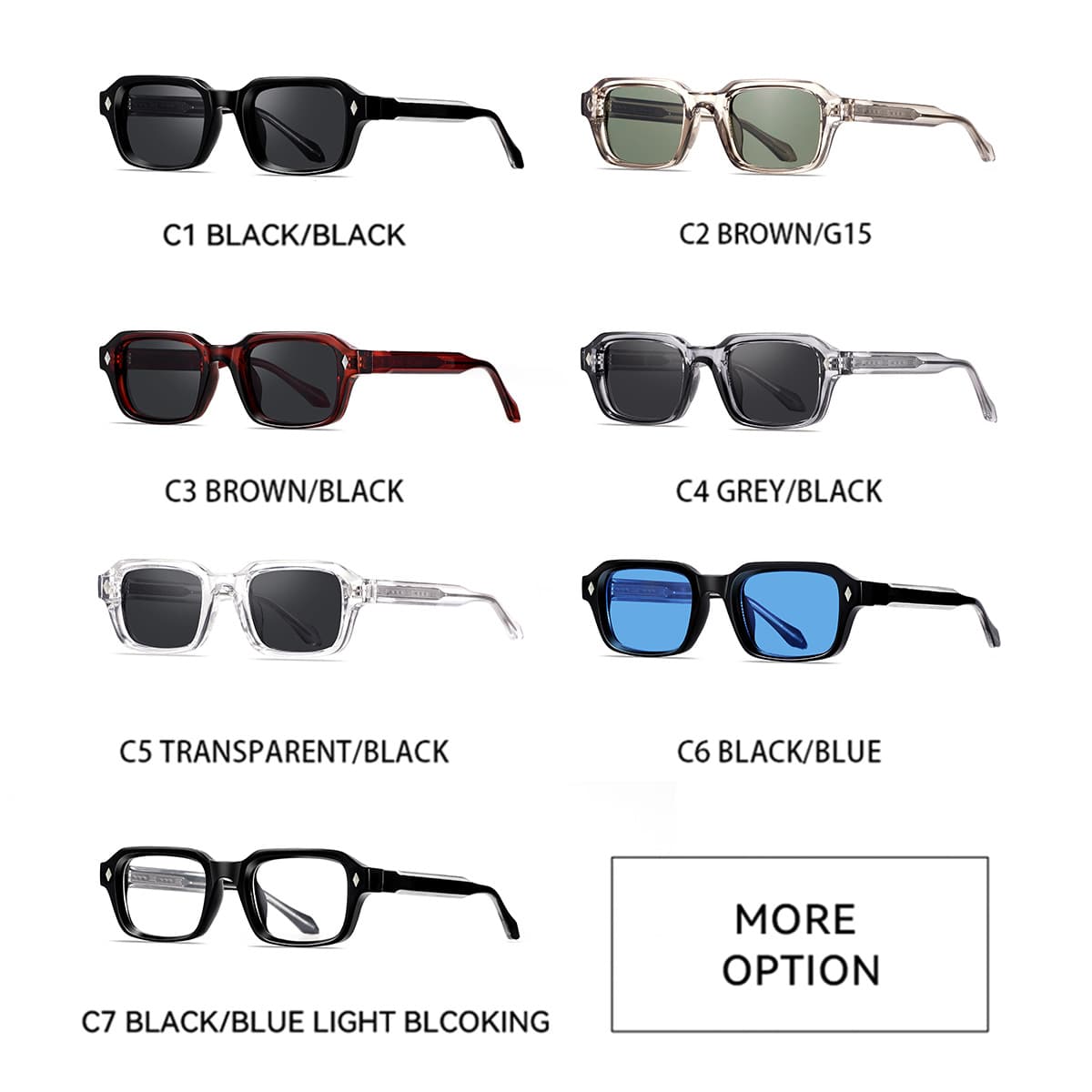 Propionate insert men's sunglasses high-end anti-UV European and American style high-end fashion small frame sunglasses 2026 4
