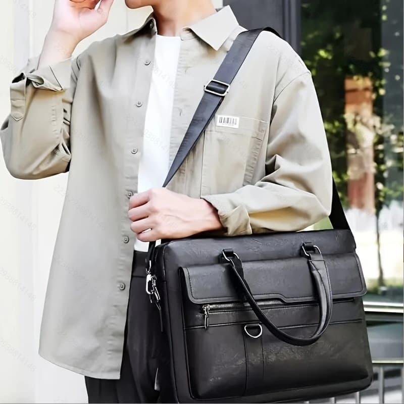 Cross-border men's cross-body bag, handbag, business cross-section computer bag, large-capacity briefcase, multi-functional luggage 4