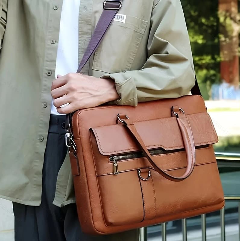 Cross-border men's cross-body bag, handbag, business cross-section computer bag, large-capacity briefcase, multi-functional luggage 1