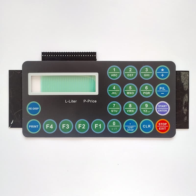 Membrane switch Digital key switch panel for oil dispenser Intelligent membrane key panel 4