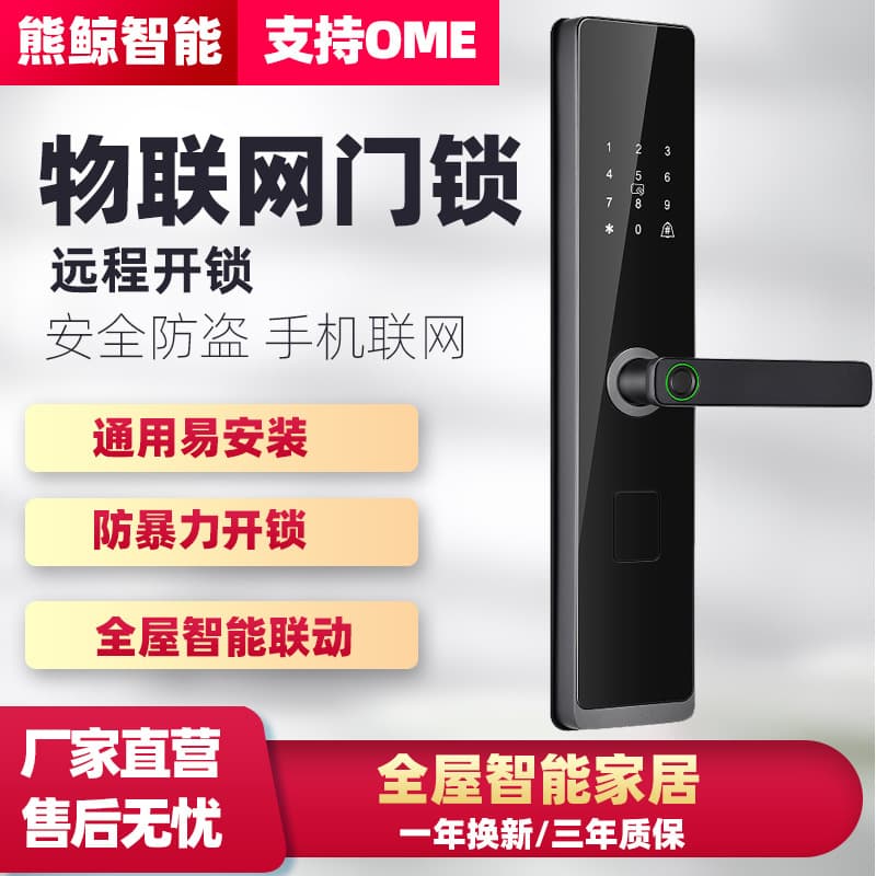 Smart door lock, Tongtong lock, Tuya smart lock, apartment B&B lock, remote unlocking, semi-automatic one-grip password lock 3