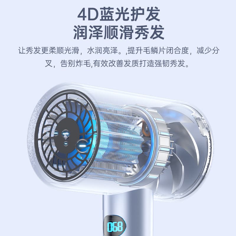 New powerful high-speed hair dryer for professional hair drying with negative ions for household quick-drying and ultra-quiet without damaging hair 3