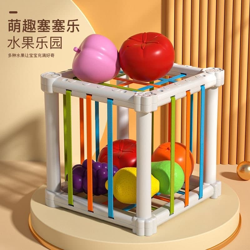 Fruit Rainbow Cesele Toy Shape Color Cognition Hand Movement Training Infant and Toddler Early Education Enlightenment Toy 1
