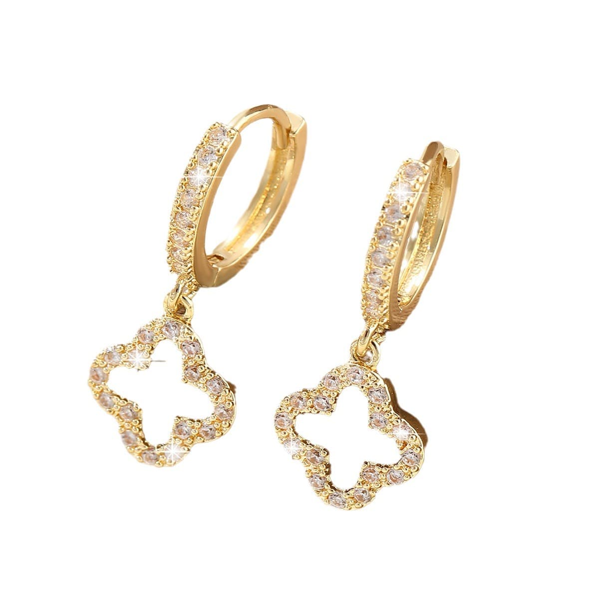 ins trend new simple design fashionable hollow flower earrings Korean style light luxury temperament versatile ear buckle earrings trend 6