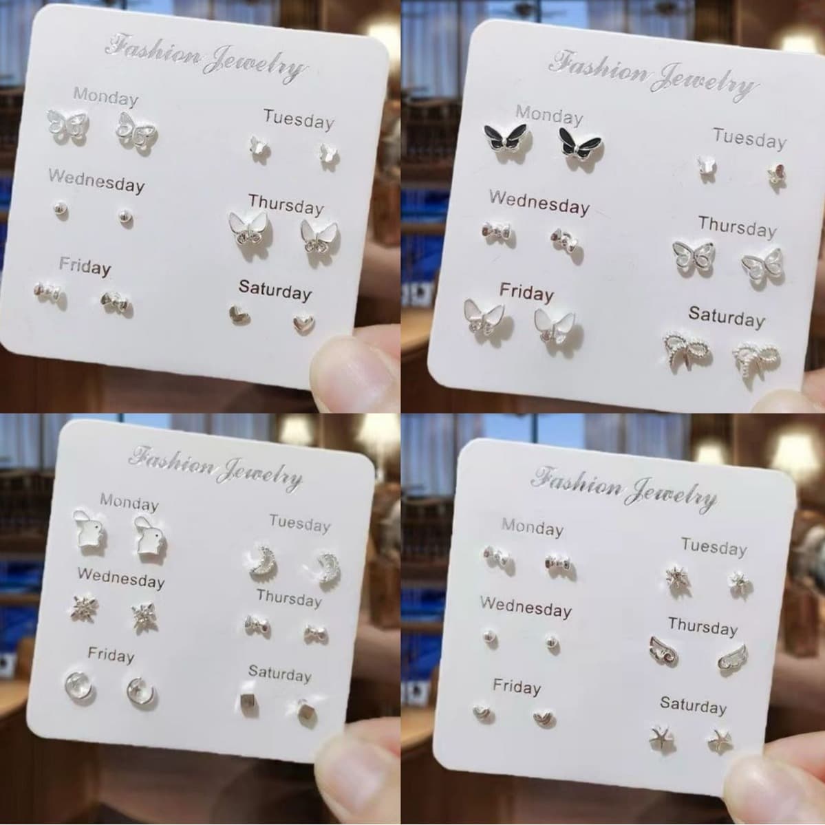 s925 silver needle 6 pairs set with temperament and design for students, simple and compact ins niche ear bone stud earrings for women 1