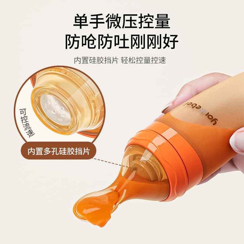 Silicone complementary feeding spoon squeeze feeding spoon rice cereal bottle rice flour water feeding artifact baby feeding tool manufacturer wholesale 3