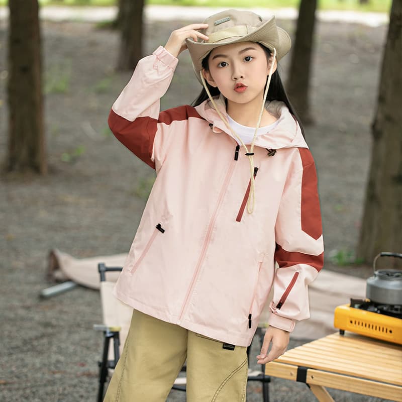 2025 Outdoor Sports Couple Jacket Parent-Child Wear Waterproof Windbreaker Coat Jacket Men's and Women's Hooded Jacket 3