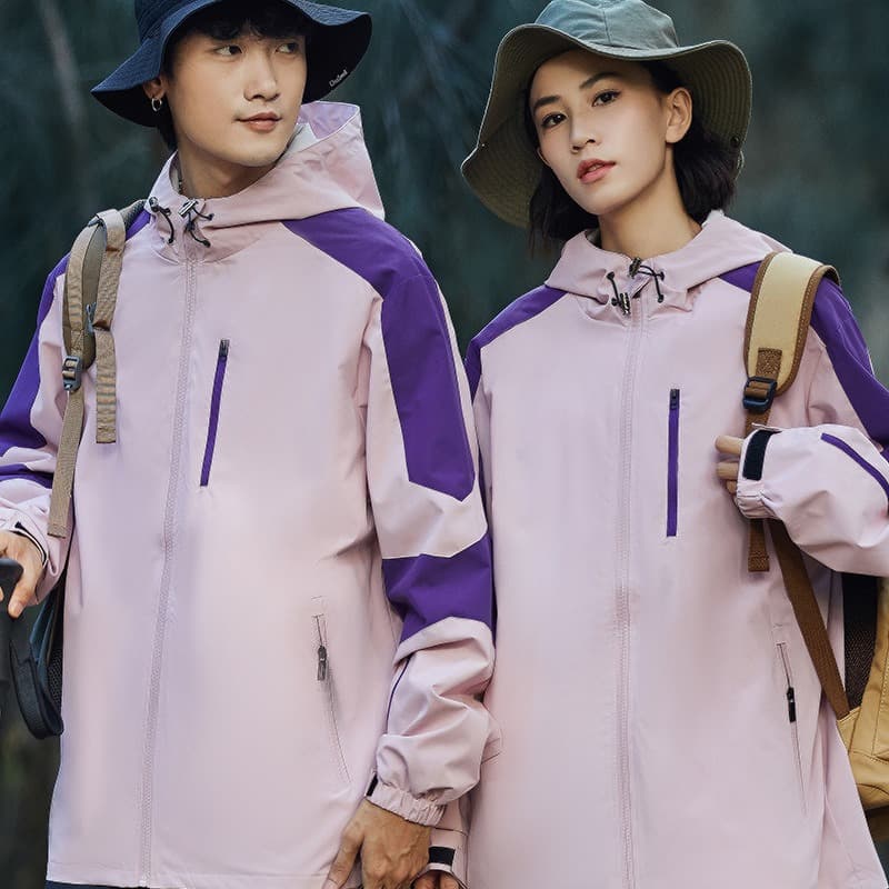 2025 Outdoor Sports Couple Jacket Parent-Child Wear Waterproof Windbreaker Coat Jacket Men's and Women's Hooded Jacket 5