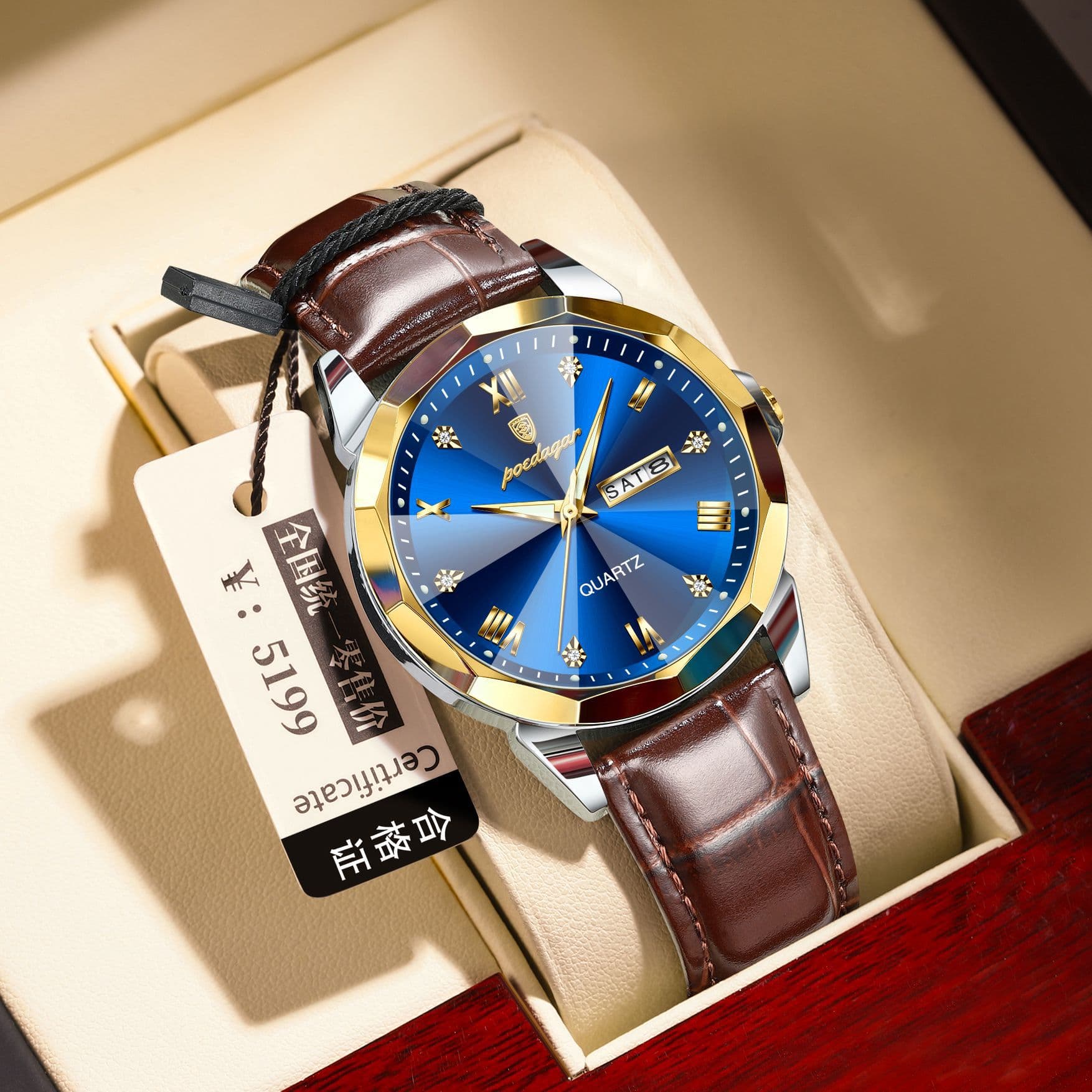Swiss Brand Business Men's Watch New Quartz Watch Waterproof Belt Model Live Broadcast Foreign Trade Hot Model One Piece Dropshipping 9