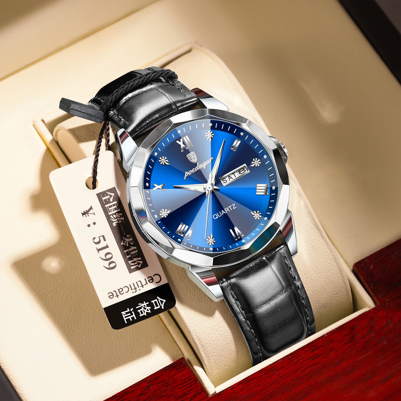 Swiss Brand Business Men's Watch New Quartz Watch Waterproof Belt Model Live Broadcast Foreign Trade Hot Model One Piece Dropshipping 10