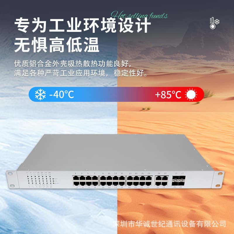 Gigabit industrial-grade 4 optical 20 electrical 4 Combo port Ethernet switch enterprise switching hub rack-mounted 3