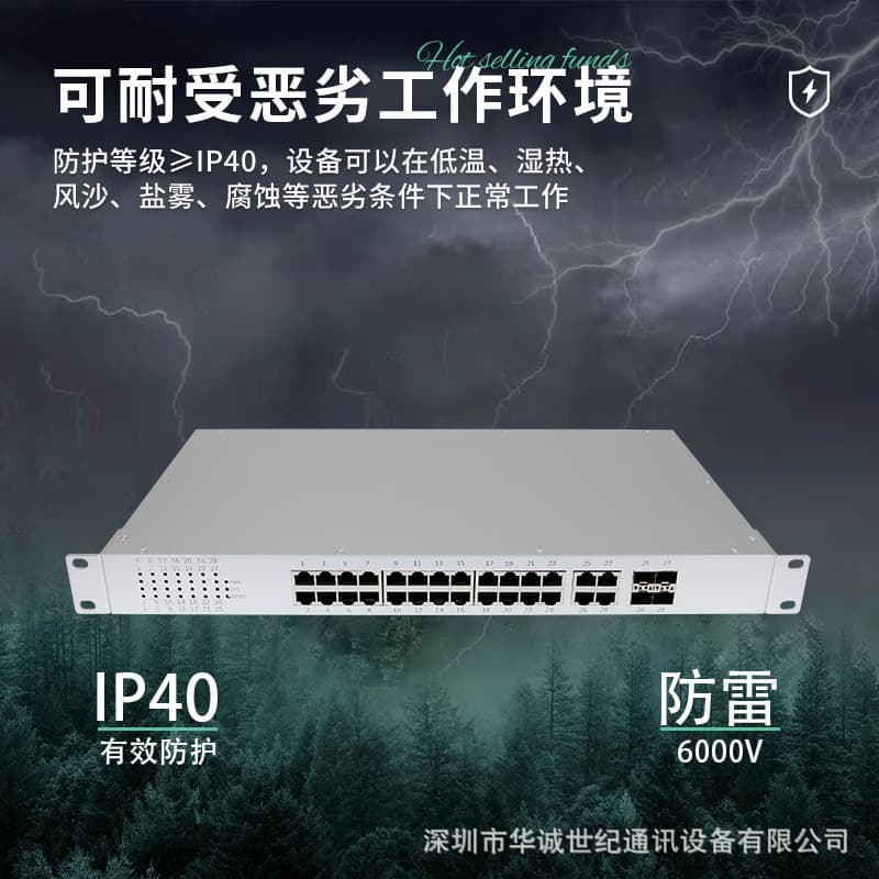 Gigabit industrial-grade 4 optical 20 electrical 4 Combo port Ethernet switch enterprise switching hub rack-mounted 6
