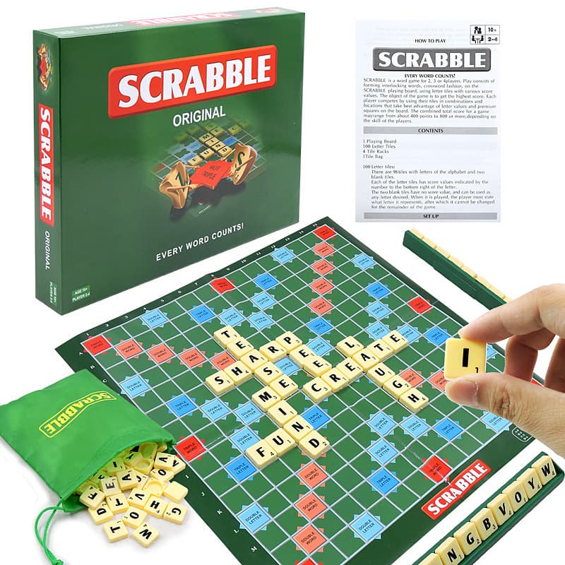 Spanish Arabic Scrabble chess SCRABBLE English alphabet puzzle children's board game toy 3