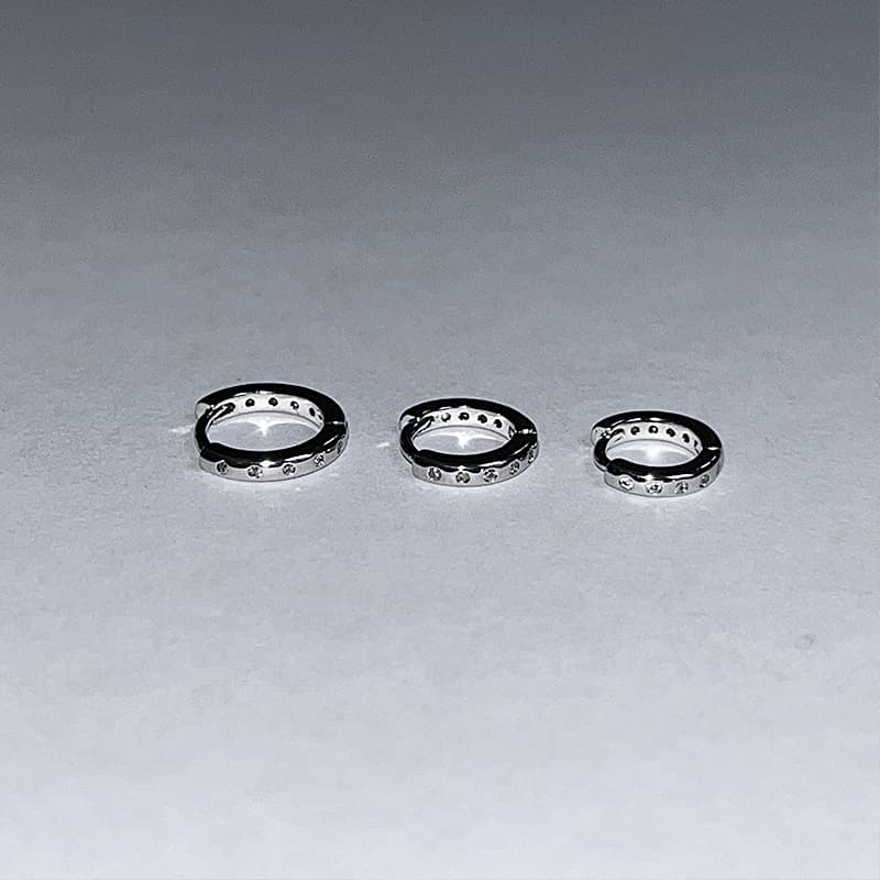 Mini zircon small earrings, basic style, stacked ear bone rings, versatile and exquisite ear bone edge ear buckles 5