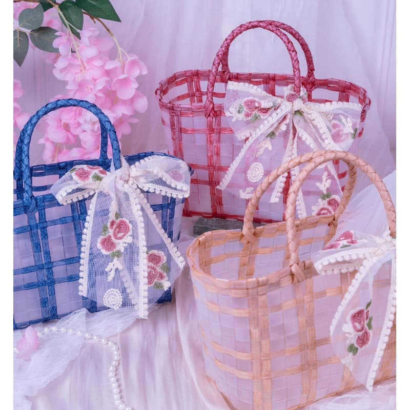Souvenir female bridesmaid gift box girl heart high-end ins birthday gift box Mother's Day empty box basket handbag 3