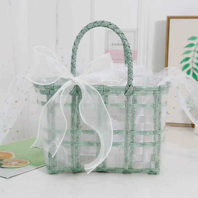 Souvenir female bridesmaid gift box girl heart high-end ins birthday gift box Mother's Day empty box basket handbag 8