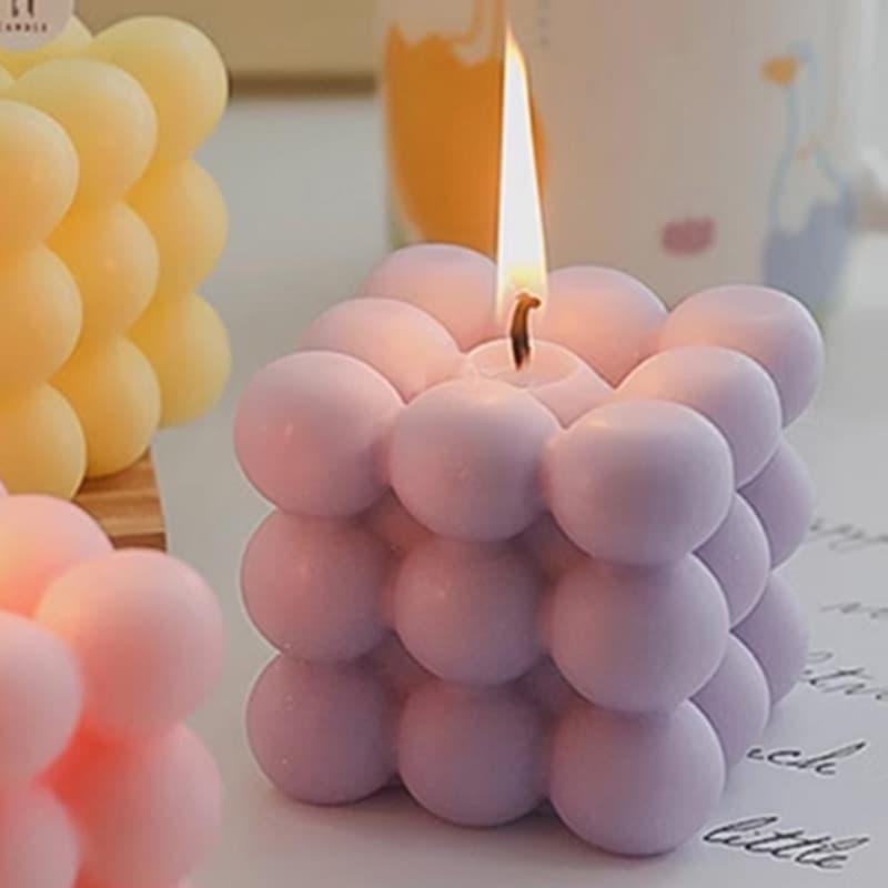 Souvenir scented candle Rubik's cube shape wedding bridesmaid groomsmen niche high-end appearance ornaments soy wax 9