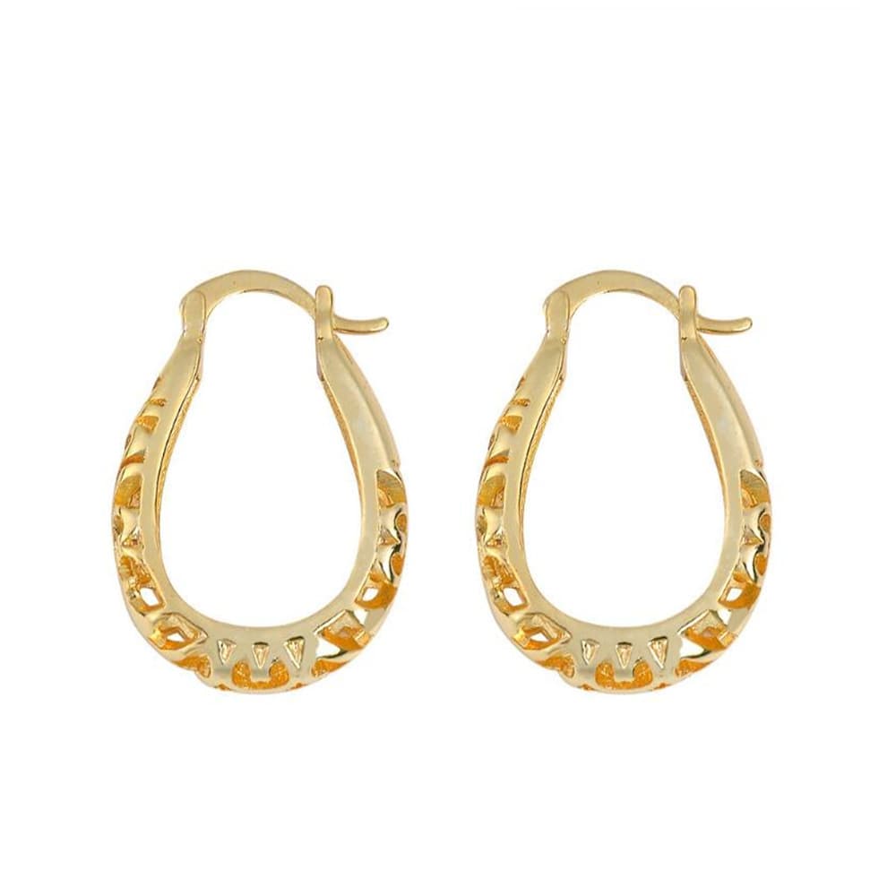 Cross-border hot selling hollow flower-shaped earrings European and American style exaggerated retro ear clips and ear buckles jewelry manufacturers wholesale 7