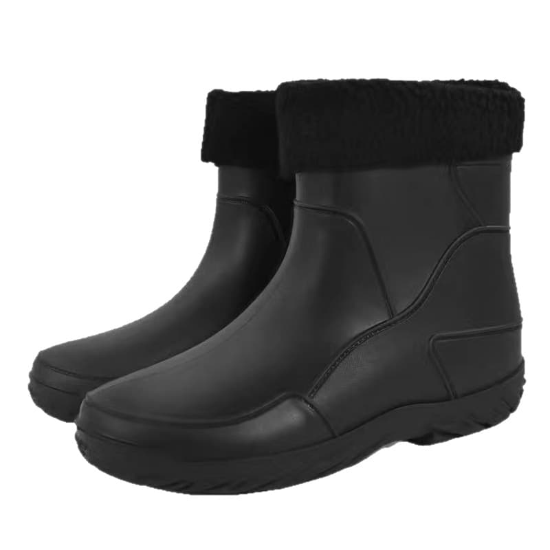 Waterproof fashionable men's rain boots rain boots water shoes short tube car wash non-slip waterproof rubber shoes Korean style 6