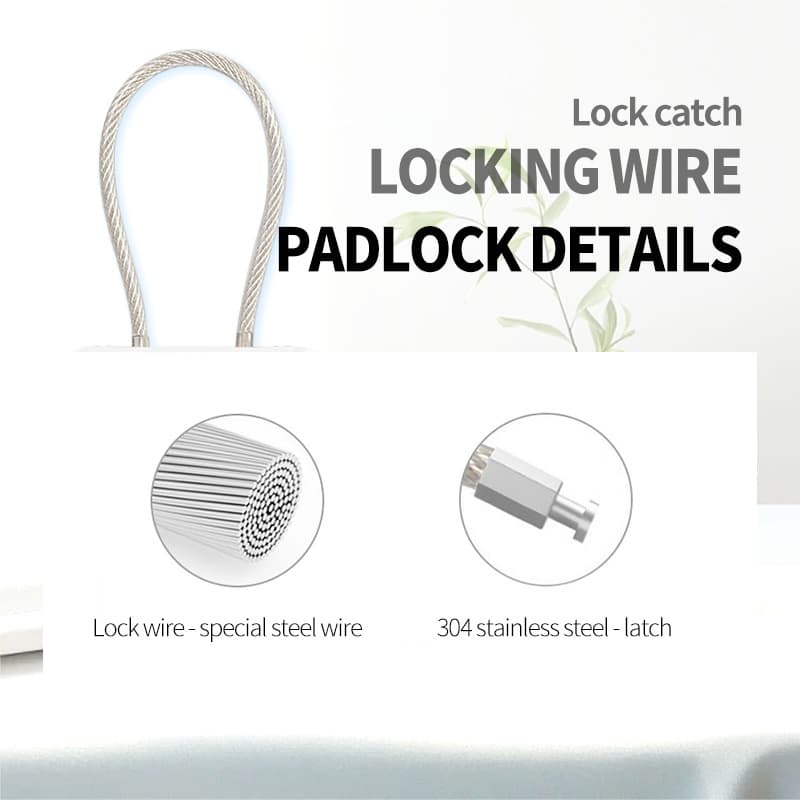 Smart Fingerprint Padlock Steel Wire Backpack Luggage Bag Electronic Lock Foreign Trade Cross-Border Electric Vehicle Basket Door Helmet Lock 4