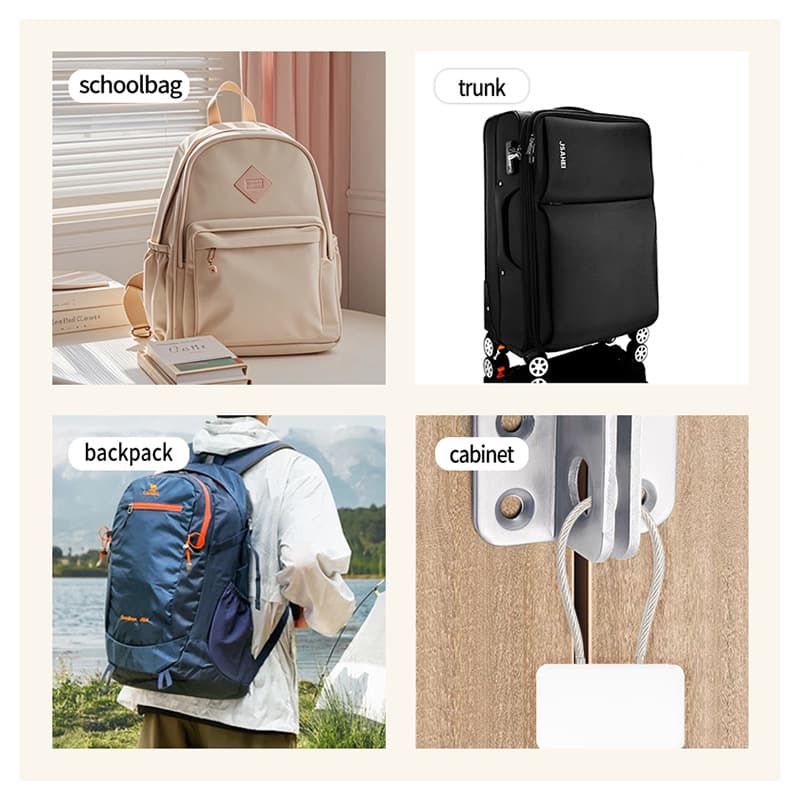 Smart Fingerprint Padlock Steel Wire Backpack Luggage Bag Electronic Lock Foreign Trade Cross-Border Electric Vehicle Basket Door Helmet Lock 5
