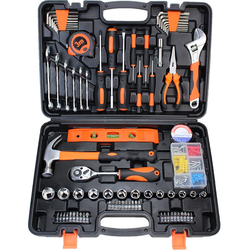 Hardware multi-purpose tool set combination household wrench screwdriver tool box hand tool daily maintenance set 9