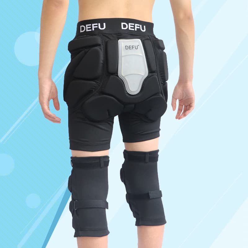 Silicone ski protective gear for adults and men, outdoor sports protective gear, thickened hip trouser panels, shock-absorbing roller skating and anti-collision equipment 1