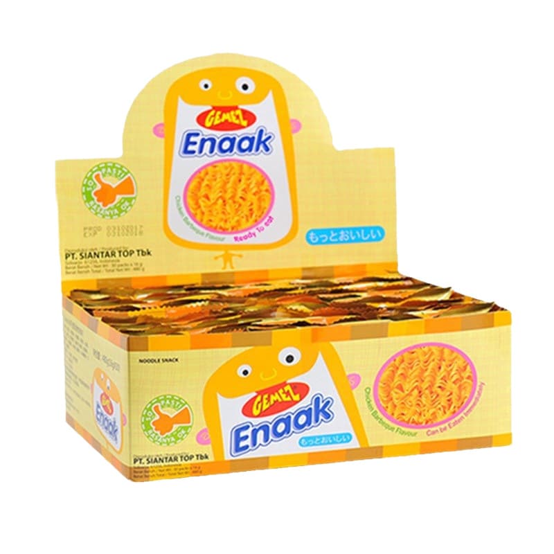 Indonesian imported snacks Gemez Enaak chicken barbecue chicken flavor crispy noodles snack noodles instant noodles 16g 6