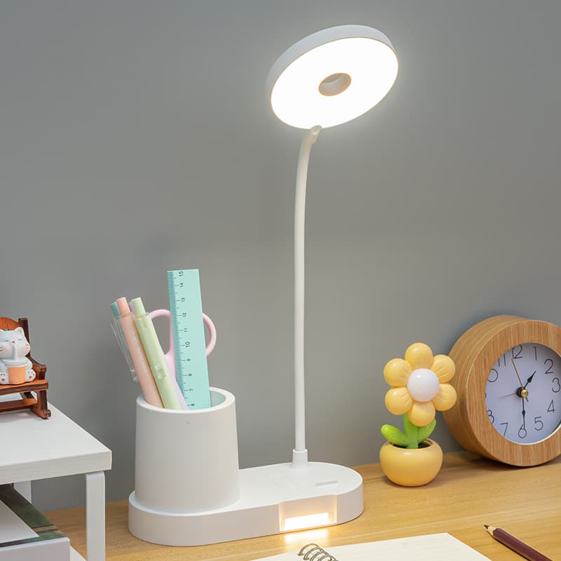 Storage pen holder table lamp study dormitory household eye protection lamp reading table rechargeable bedroom bedside lamp dimmable 2