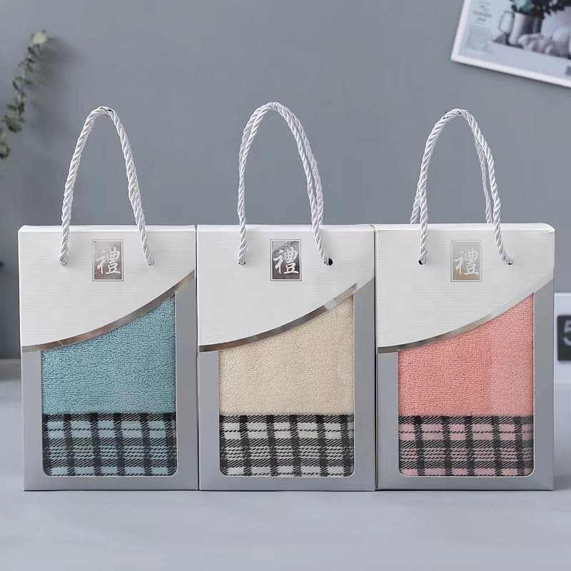 Cross-border popular towel gift set, souvenir handbag, customizable holiday event theme gift packaging 3