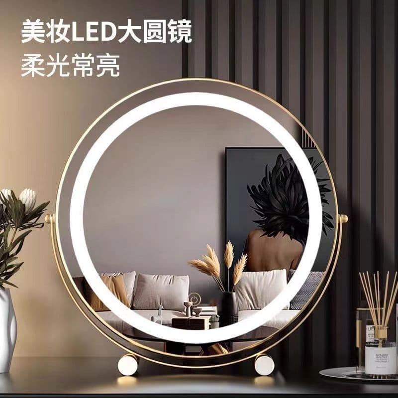Makeup mirror desktop desktop beauty mirror rotatable internet celebrity smart mirror with light vanity mirror led light vanity 2