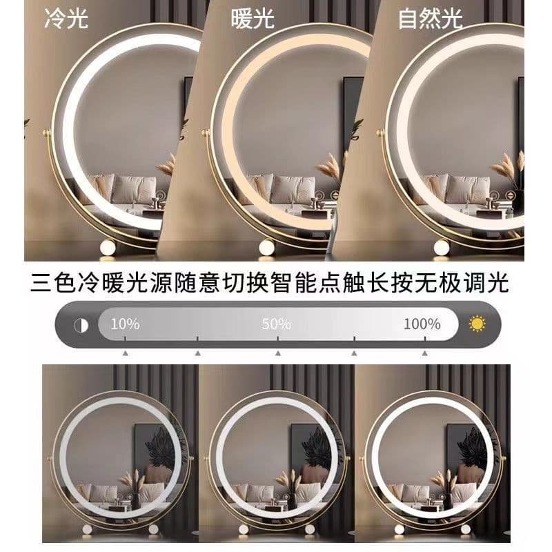 Makeup mirror desktop desktop beauty mirror rotatable internet celebrity smart mirror with light vanity mirror led light vanity 5