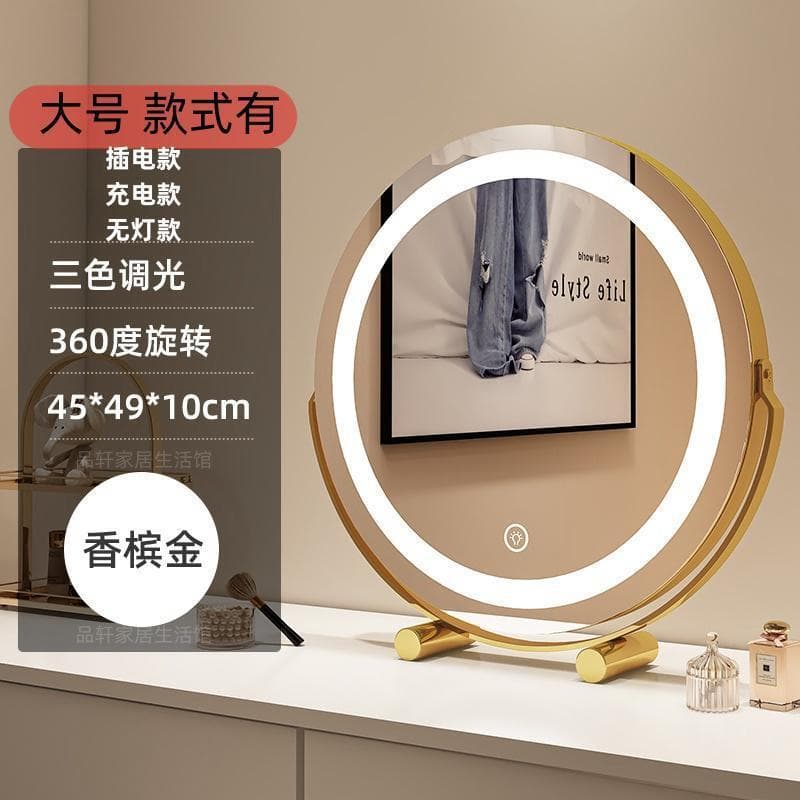 Makeup mirror desktop desktop beauty mirror rotatable internet celebrity smart mirror with light vanity mirror led light vanity 10