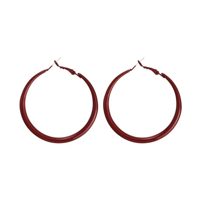 Light luxury and versatile Ancora red atmosphere earrings for women, fashionable and high-end earrings for round faces and love earrings 6