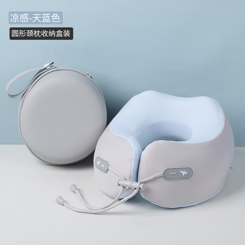 Travel airplane neck pillow U-shaped pillow memory foam portable neck pillow office nap artifact 8