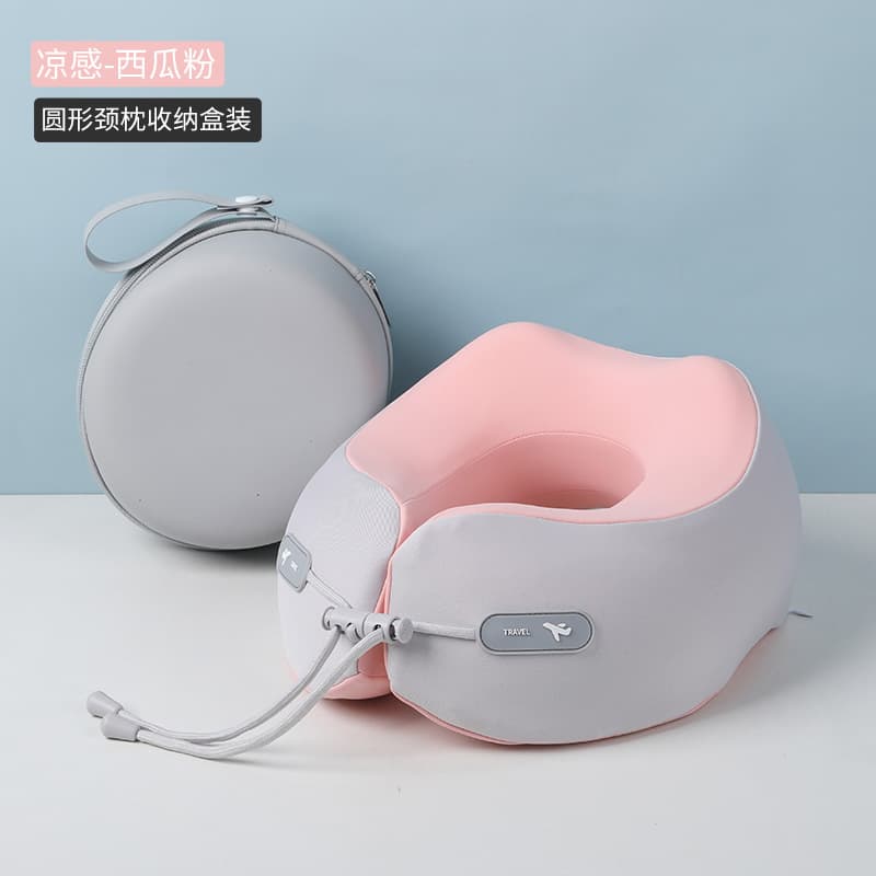 Travel airplane neck pillow U-shaped pillow memory foam portable neck pillow office nap artifact 9