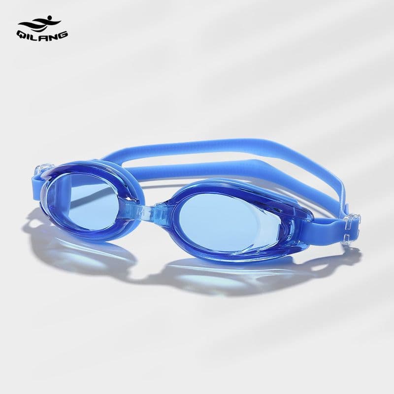 Qilang Adult Swimming Goggles HD Flat Waterproof Anti-fog Swimming Goggles Unisex Training Necessary Goggles 7