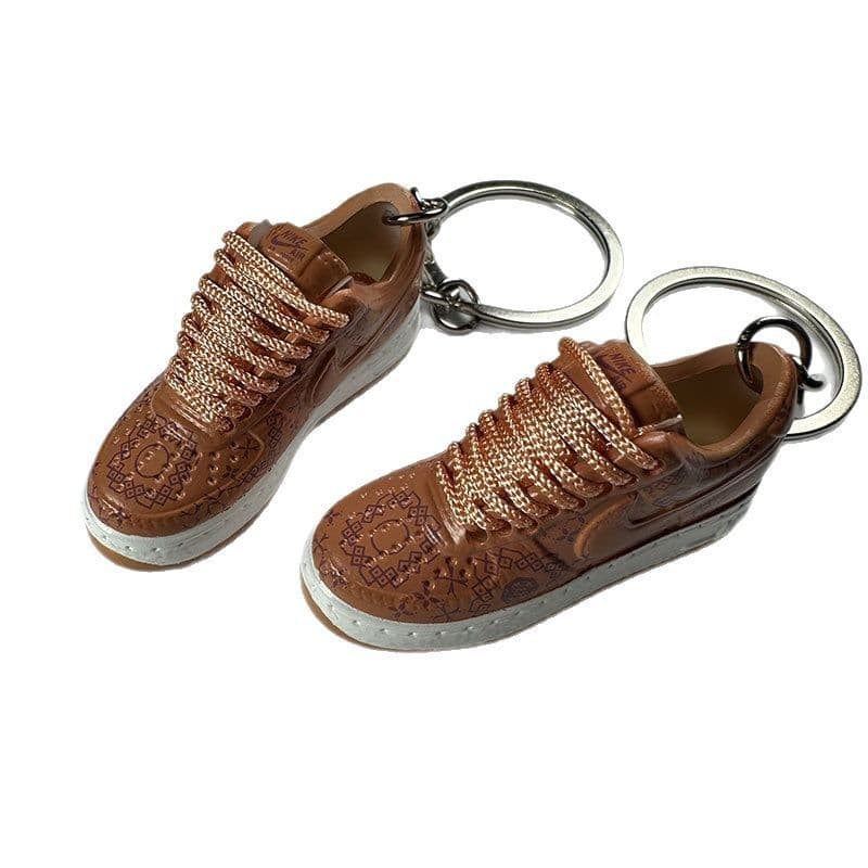 AJ shoe model keychain Air Force AF1 mini 3D three-dimensional basketball shoes trend surprise blind box bag pendant ornaments 6