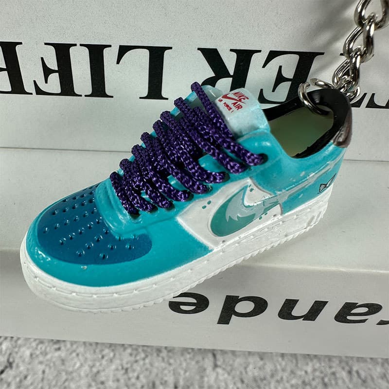 AJ shoe model keychain Air Force AF1 mini 3D three-dimensional basketball shoes trend surprise blind box bag pendant ornaments 8