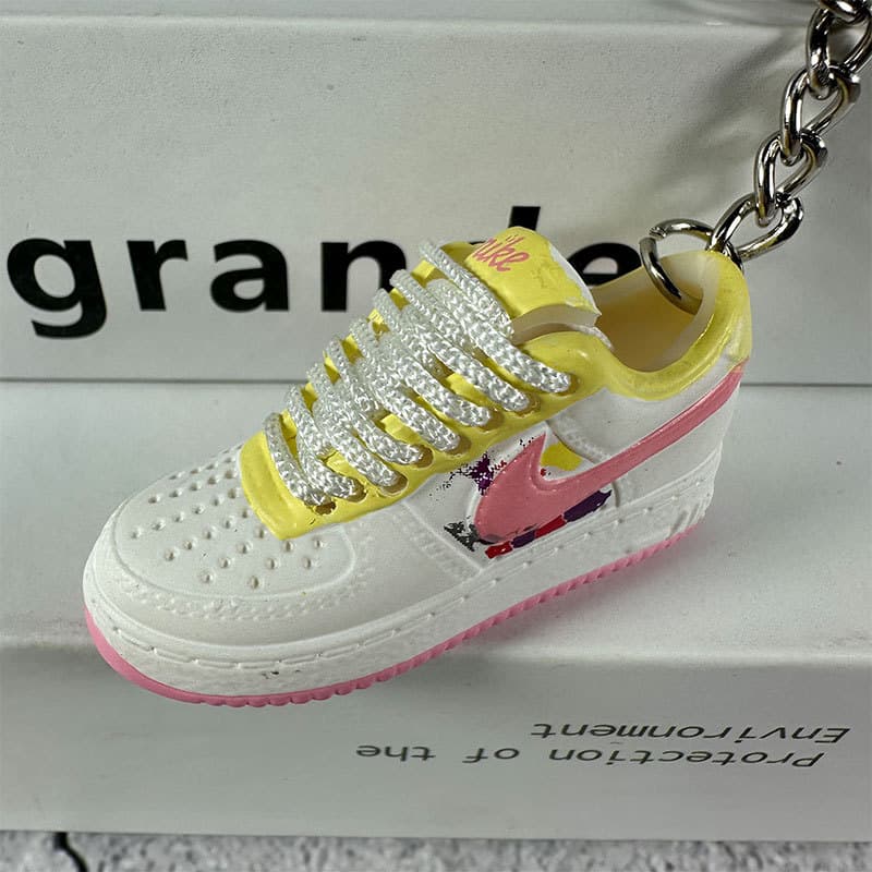 AJ shoe model keychain Air Force AF1 mini 3D three-dimensional basketball shoes trend surprise blind box bag pendant ornaments 10