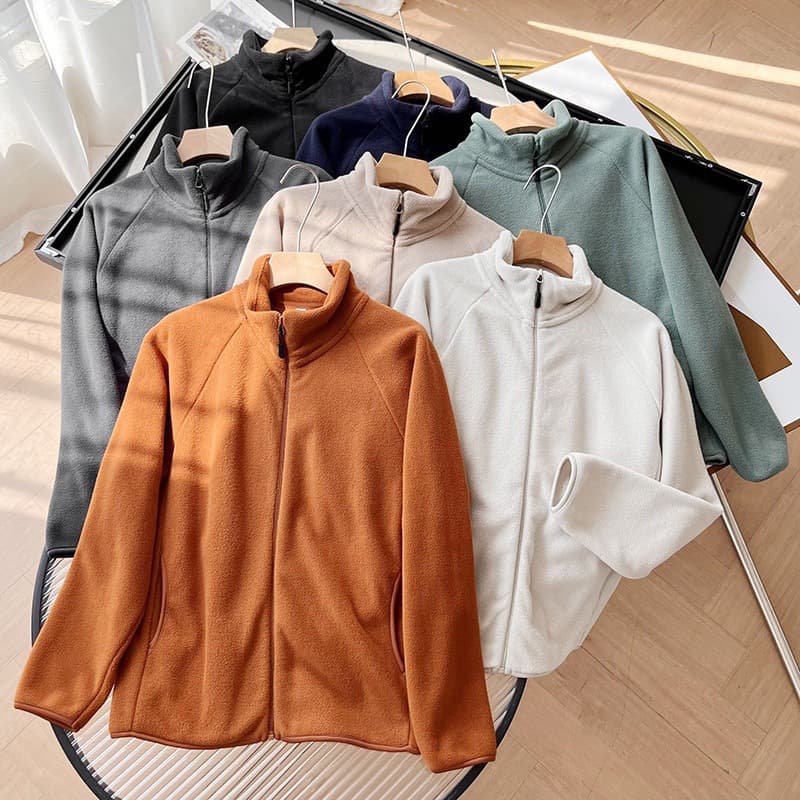 Fitting room children's men's and women's wear polar fleece zipper jacket long-sleeved jacket velvet sweatshirt jacket 24 new style 469955 3